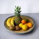 XL circular rattan tray, Italy, 1970s
