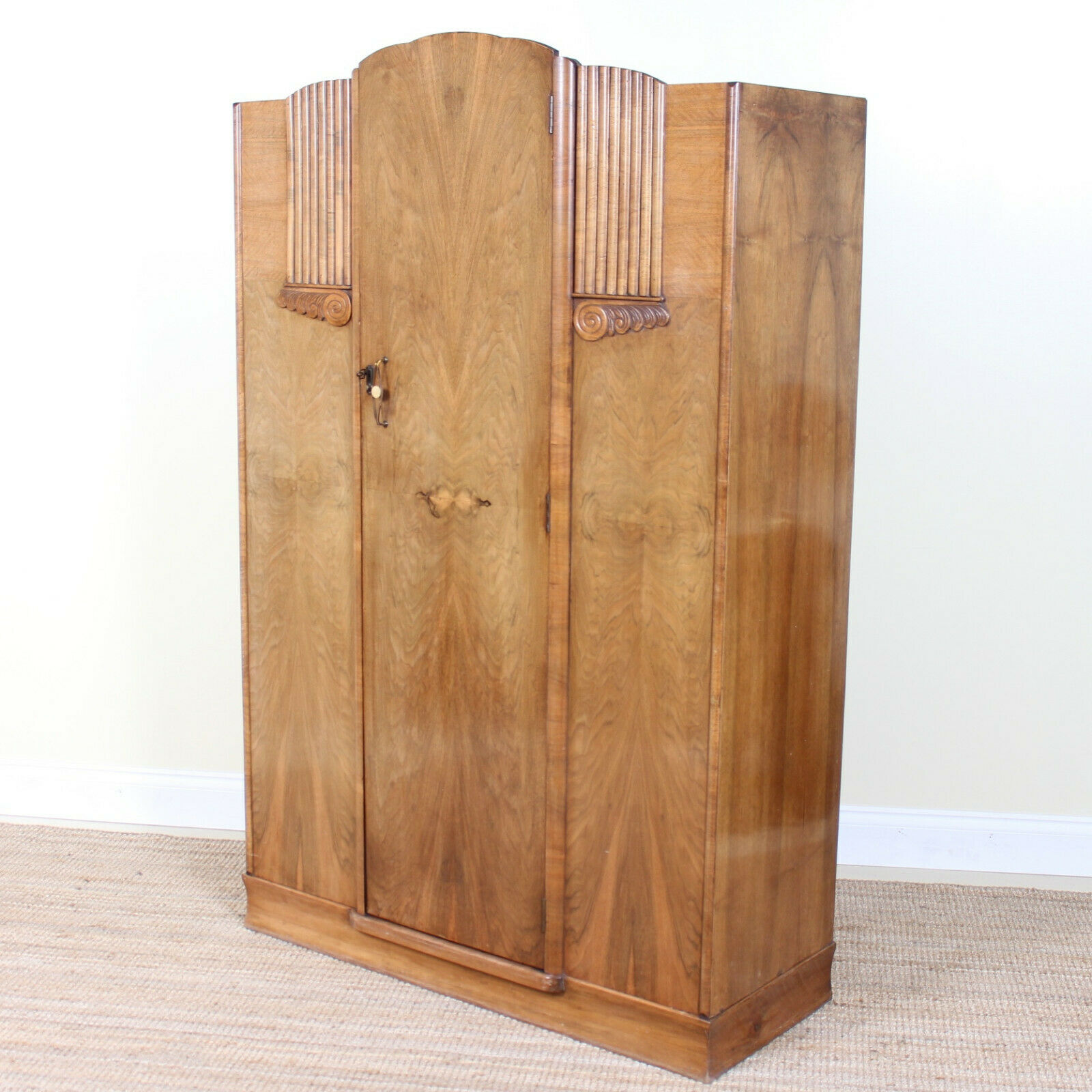 Walnut wardrobe art deco period
