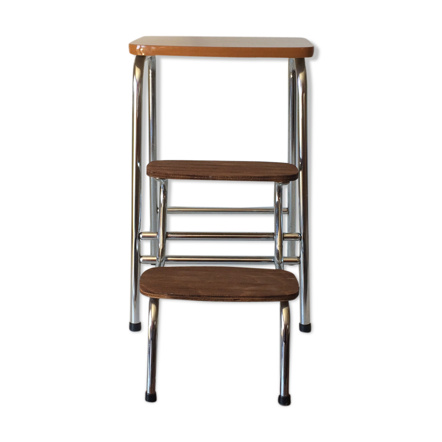 Vintage chrome foot ladder and formica coating