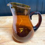 Amber glass pitcher
