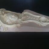 Patinated plaster wall cariatide console