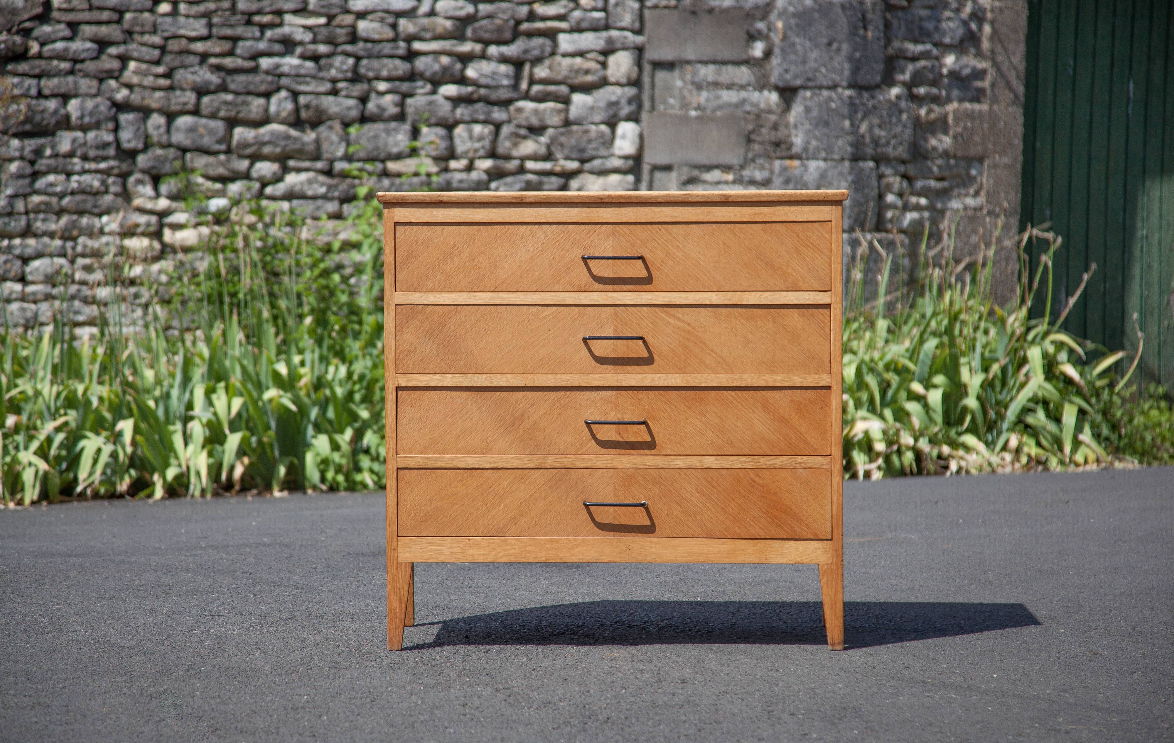 Commode vintage, meuble à tirois, meuble de rangement, commode bois, 60's