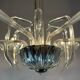 Venetian chandelier in transparent Murano glass circa 1950