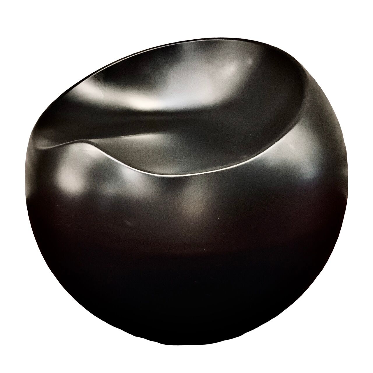 Side stool "ball" 1970s/80s in black lacquered resin