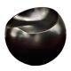 Side stool "ball" 1970s/80s in black lacquered resin