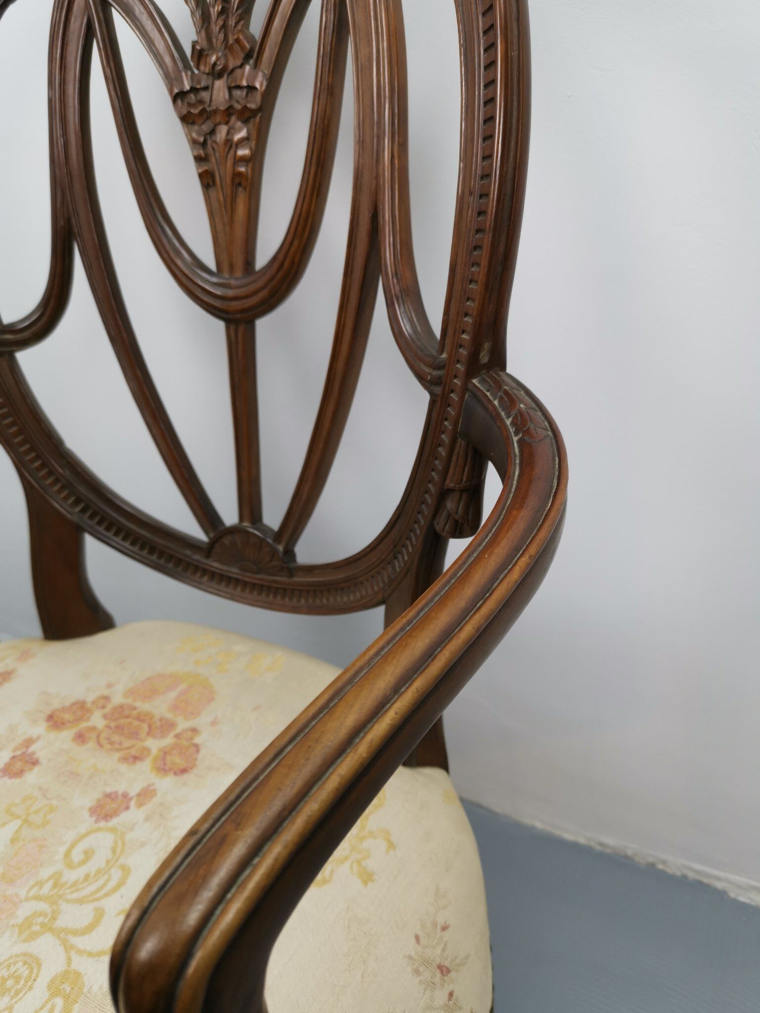 George III Mahogany armchair attributed to William and John Linnell circa 1775