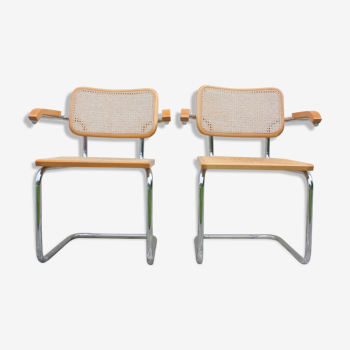 2 fauteuils B 64 Marcel Breuer made in Italy