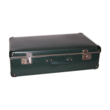 Green vintage suitcase 50s