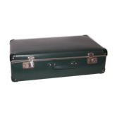 Green vintage suitcase 50s