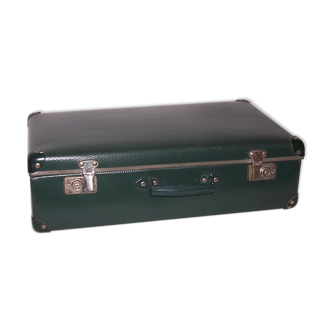 Green vintage suitcase 50s