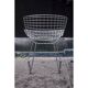 White Wire chair with original cake by Harry Bertoia for Knoll