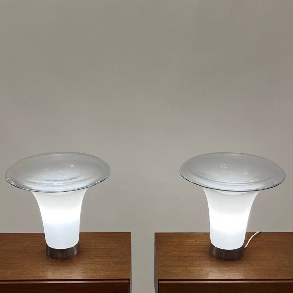 Pair of Comare lamps in glass by Gino Vistosi 1960s