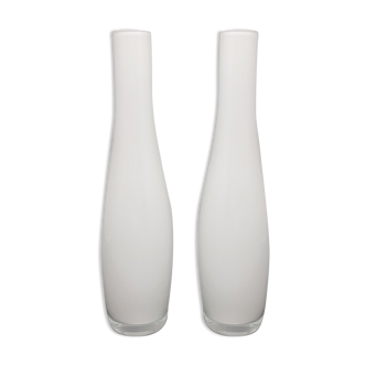 1970s Stunning Pair of Vases by Dogi in Murano Glass. Made in Italy