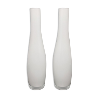 Paire de vases par Dogi dans le verre de Murano années 1970