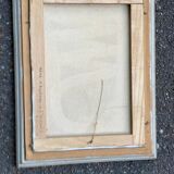 Oil painting on canvas Clody.F 1977 equunox pond Finistère