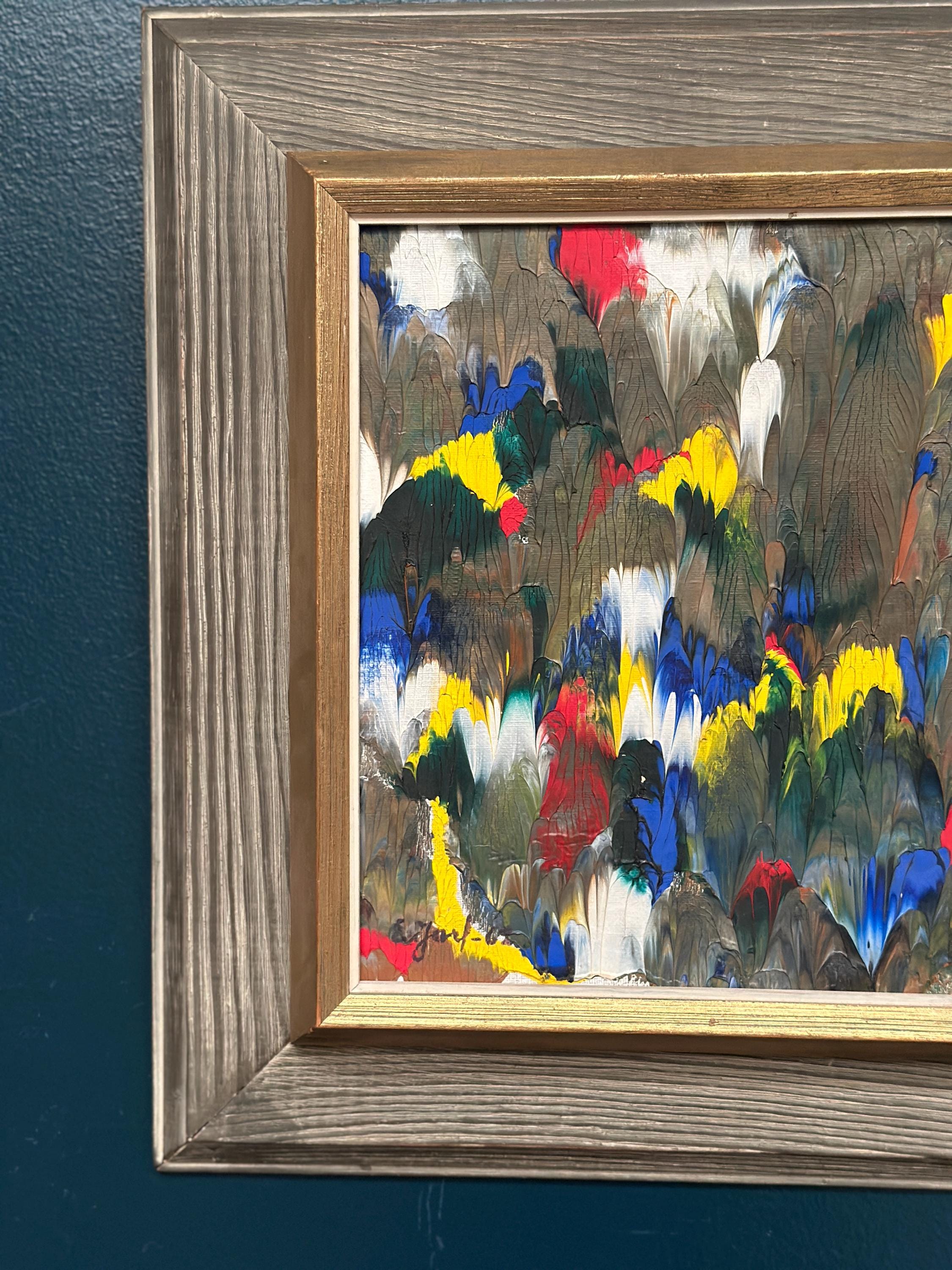 Original Swedish Oil on Panel – “Komposition” by E. Jarl – Dated 1962