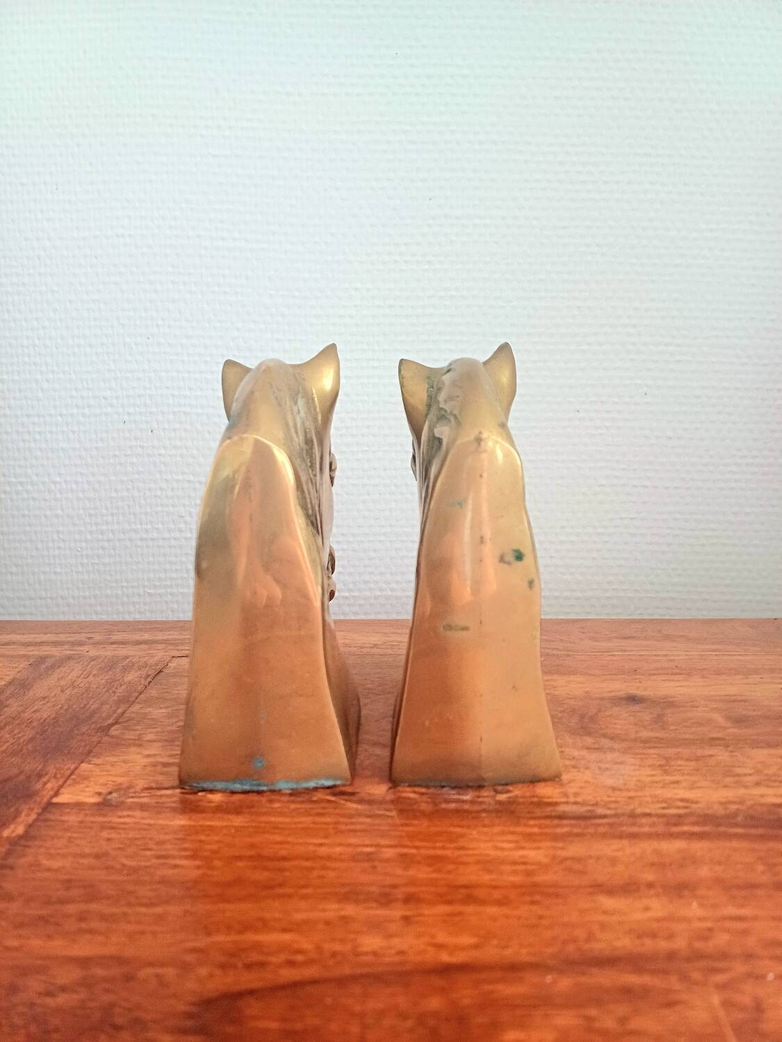 Pair of Vintage Brass Horse Bookends