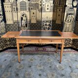 Desk full of Louis XVI style black leather