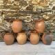 set of terracotta jugs country style