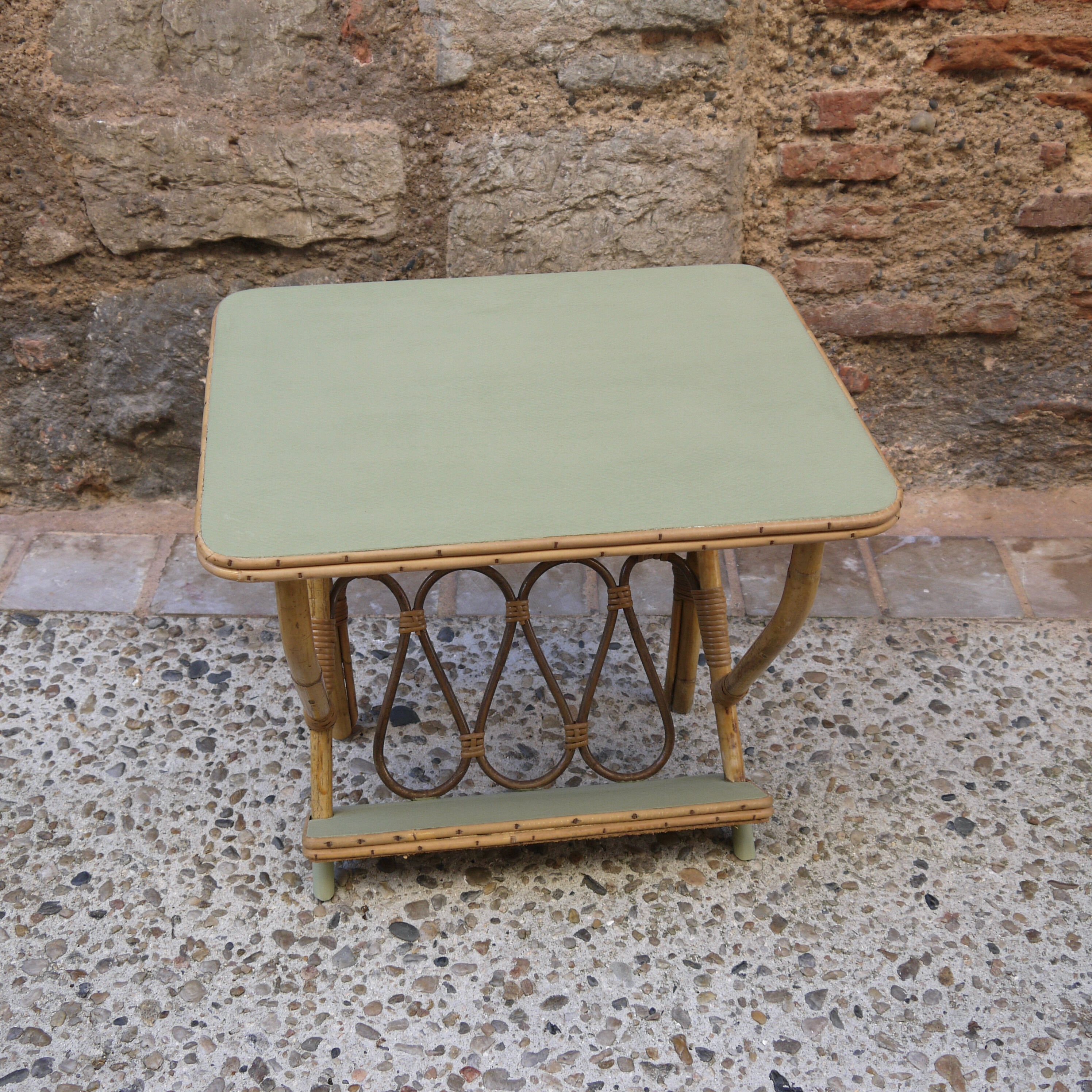 Rattan magazine holder