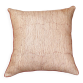 Housse coussin indien en soie brodée main beige rouge