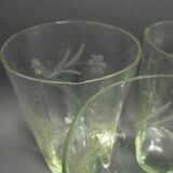 6 antique glasses