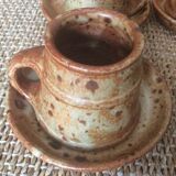 6 stoneware coffee cups