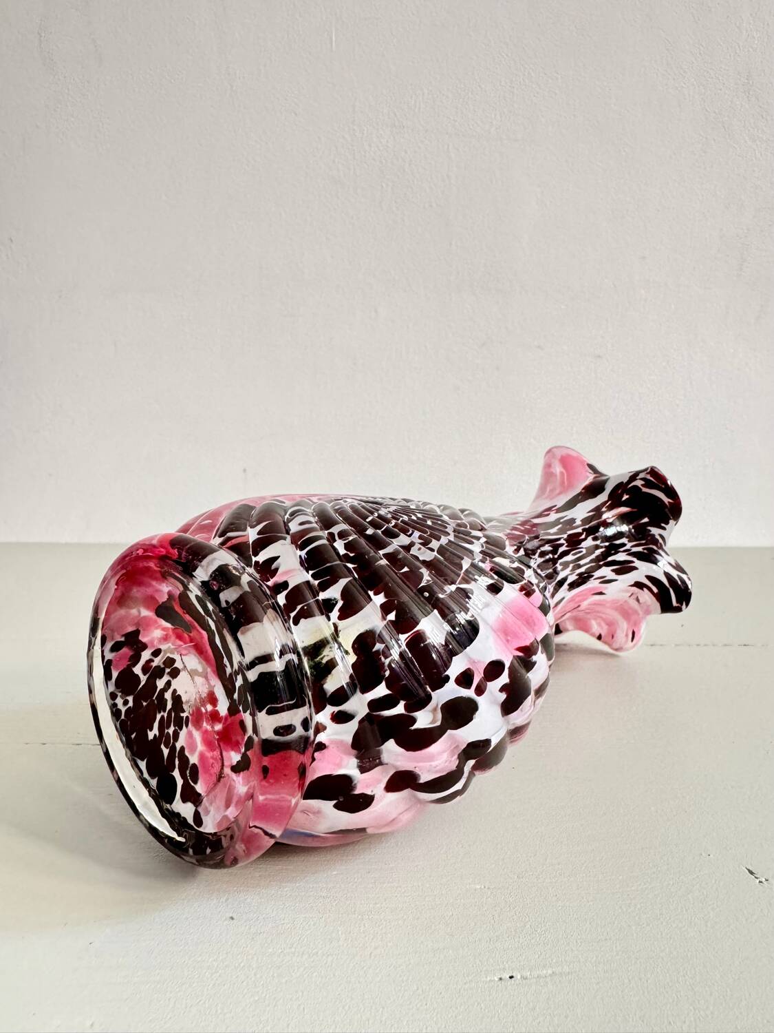 Art Nouveau soliflore vase in Clichy glass