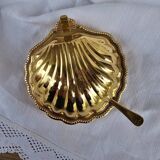 Golden shell butter dish