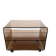 Coffee table / serving table in smoked plexiglass by Michel Dumas