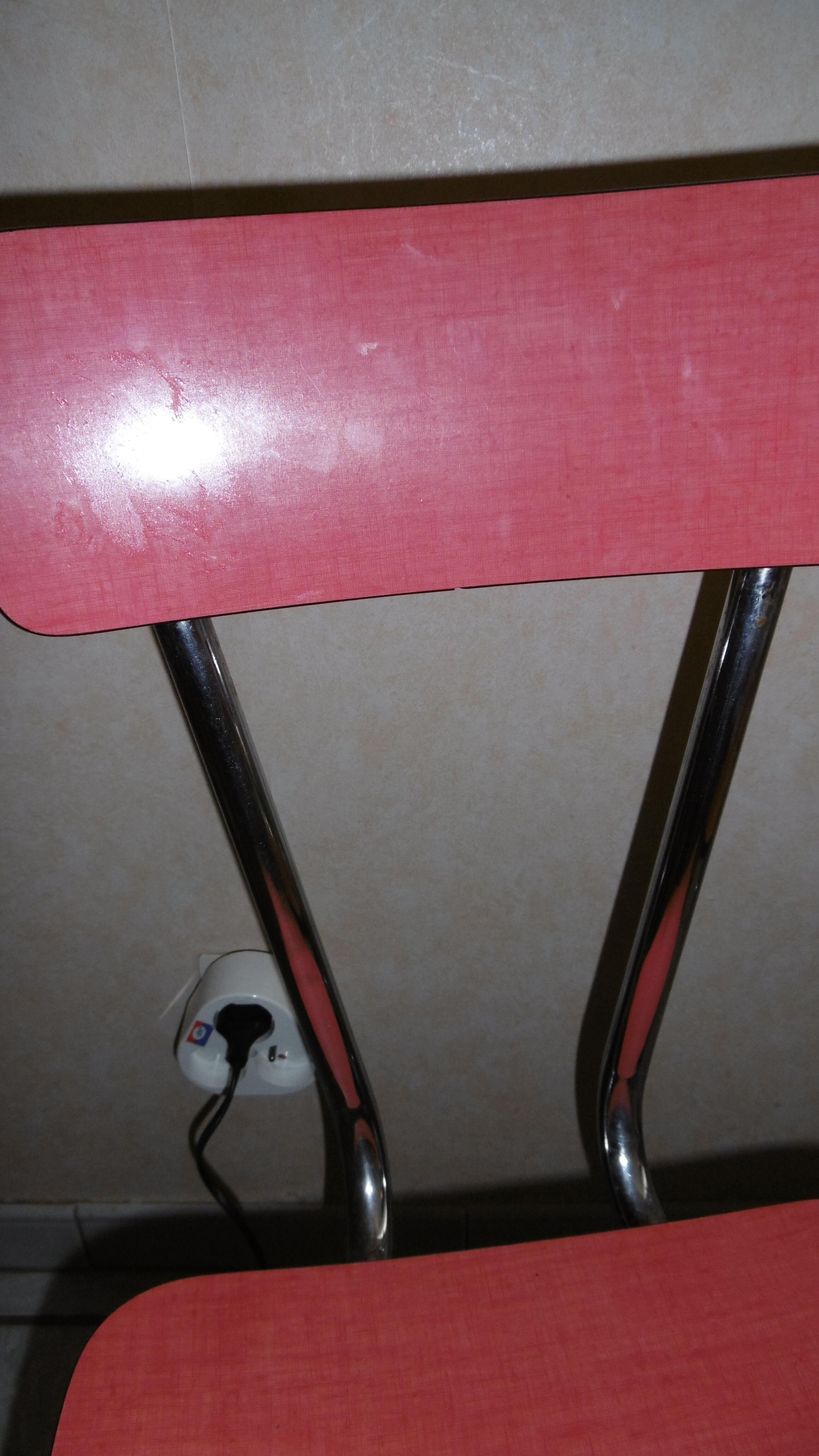Set of 2 chairs in formica Red
