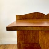 Veneer bedside table and handle flower art deco 30s