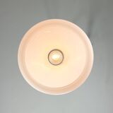 Mid-Century Danish Chrome & Opaline Pendant Lamp, 1960s