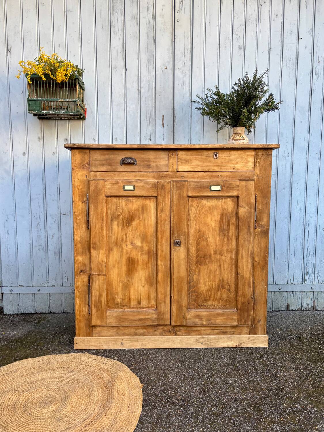 Antique solid wood sideboard