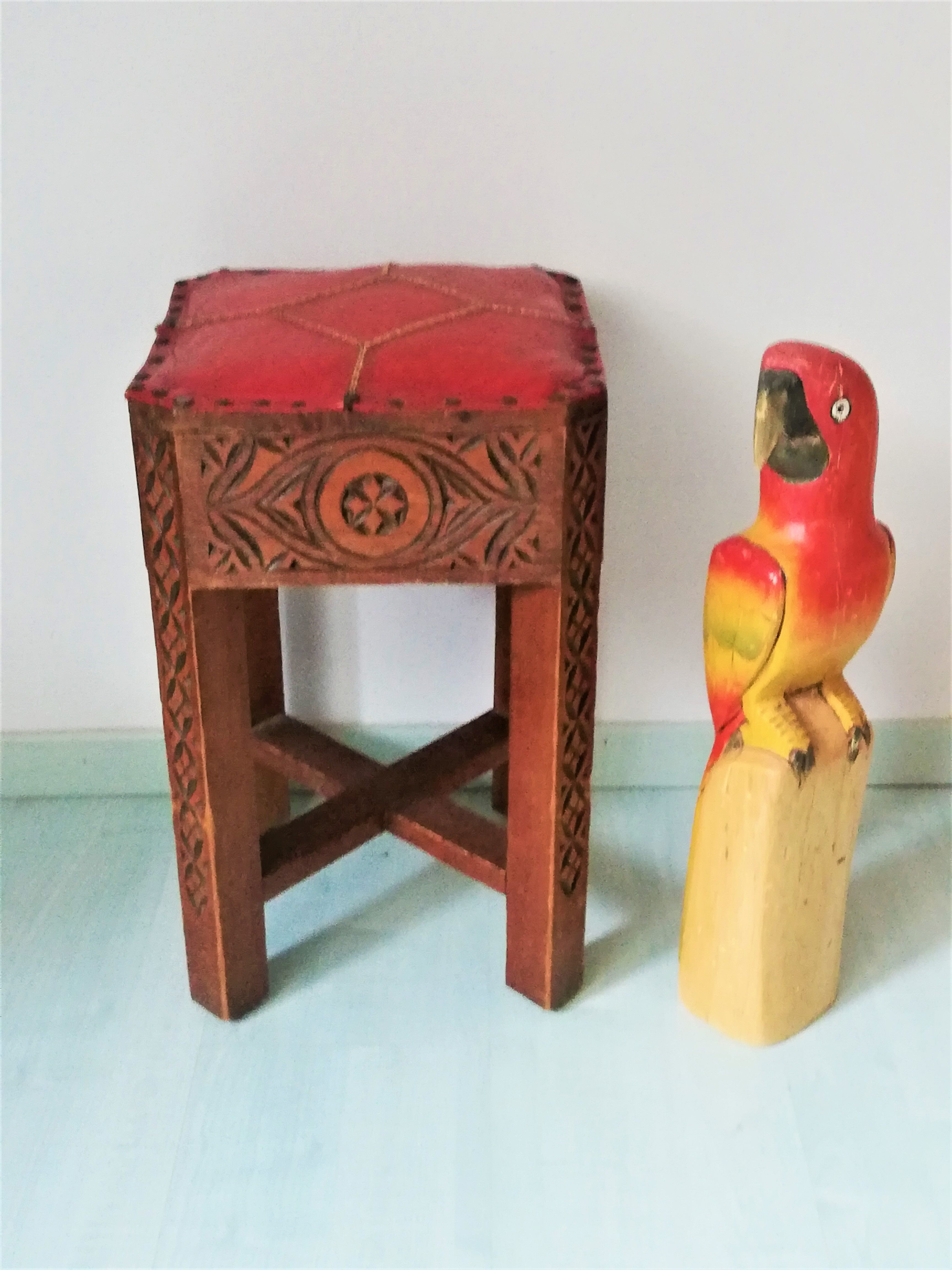 Moroccan wooden stool