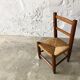 Chaise enfant en bois et paille