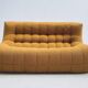 Yellow bouclé comfy Living room set