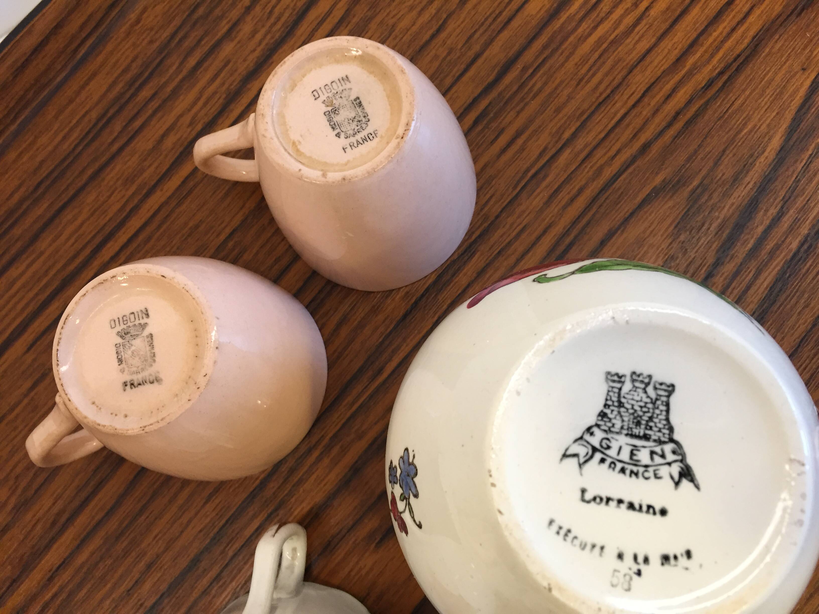 Gien coffee service from the 1930s