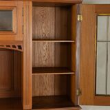 Two-piece buffet from the 1910s in Art Nouveau style, beech wood