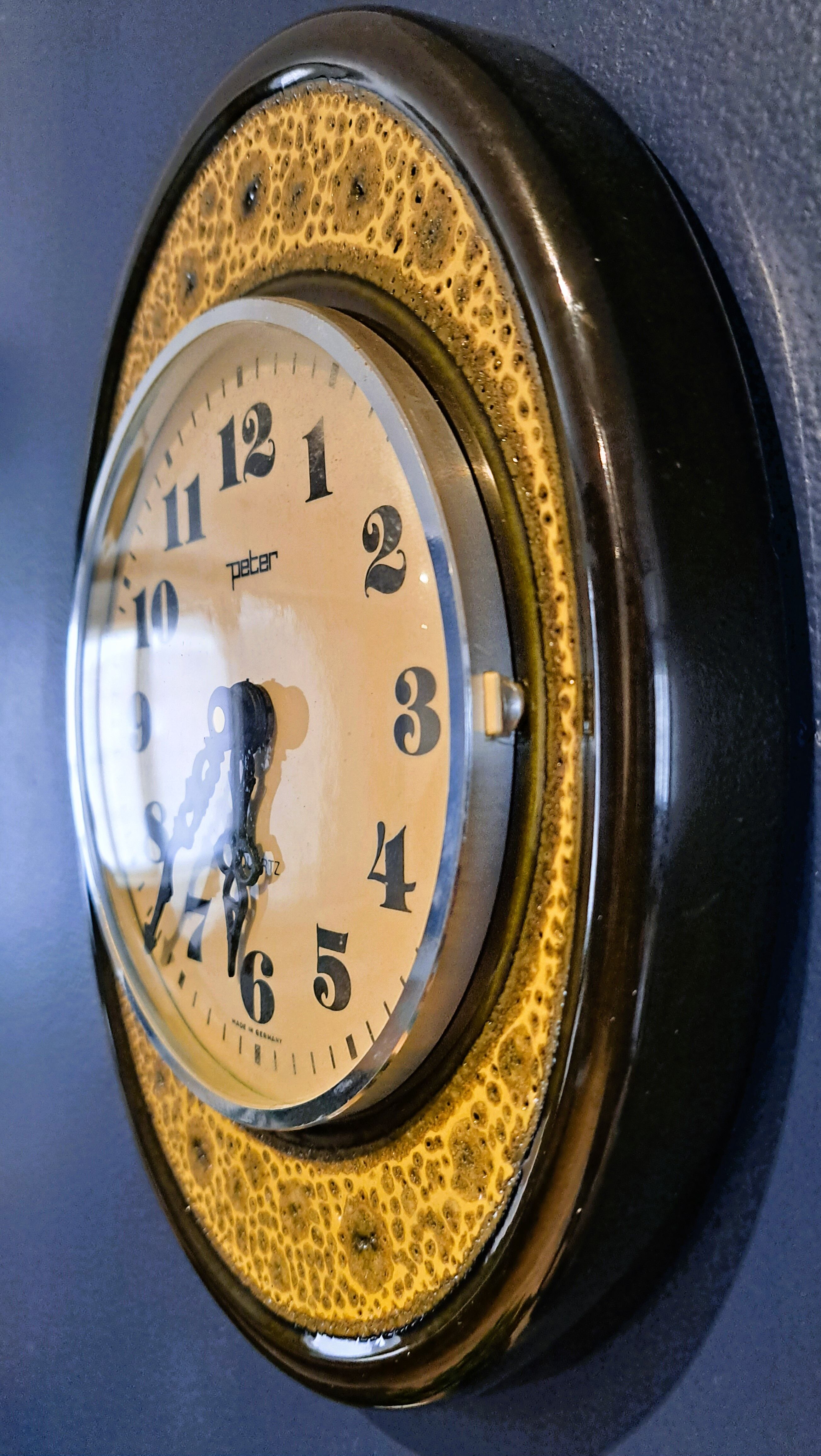 German clock "peter- uhren gmbh" in vintage ceramic