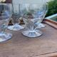 Set de 7 verres à vin gravés vintage 1950