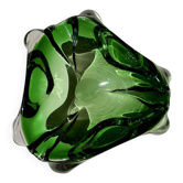 Green Murano glass vide-poche / ashtray from 1970