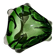 Green Murano glass vide-poche / ashtray from 1970