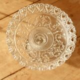 Vintage molded glass compote dish