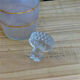 Digestive service in sandblasted glass - carafe and old glasses 50s