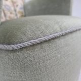 1970s, Danish relax armchair, green furniture velour, original condition.