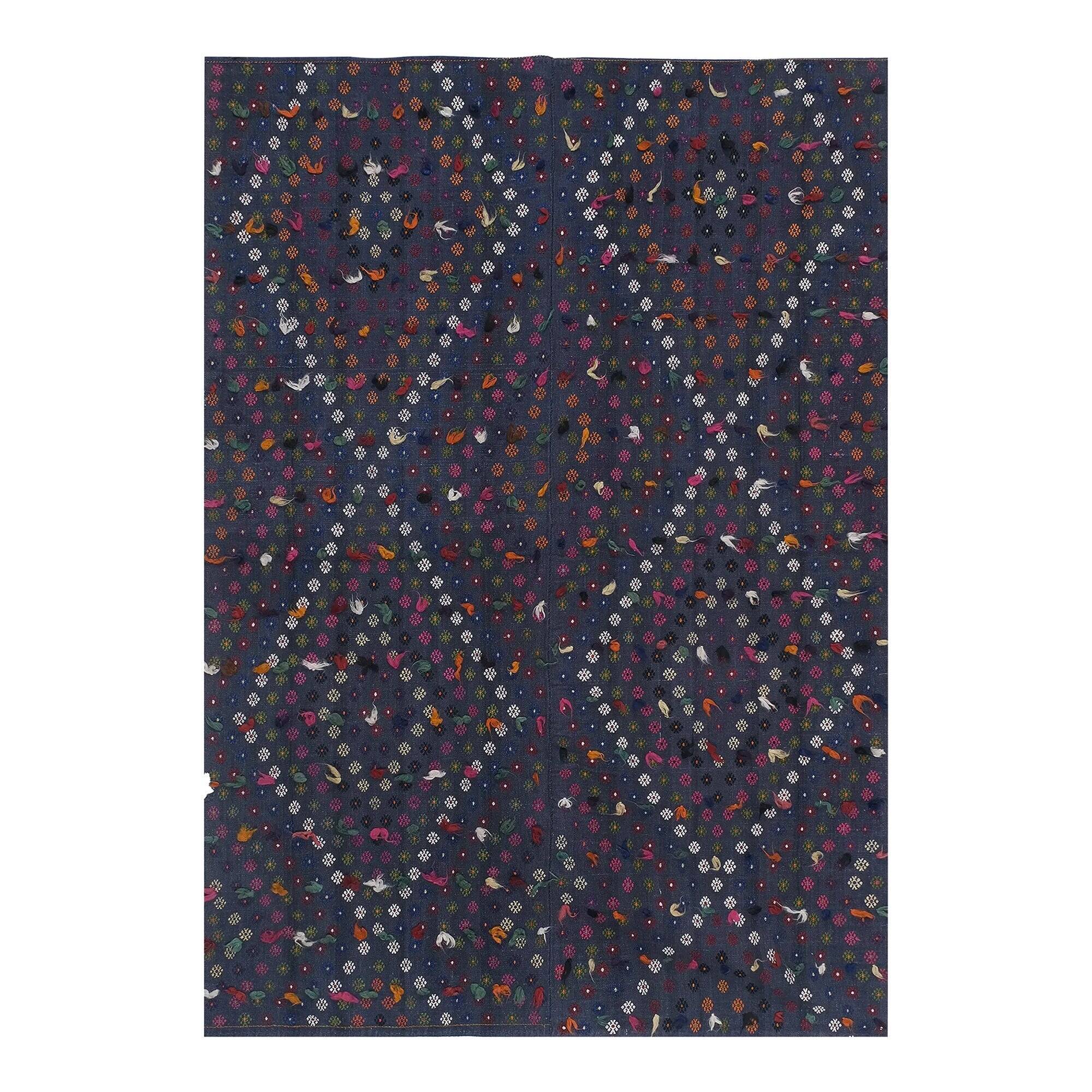 Vintage hand-embroidered textile 203x300 cm