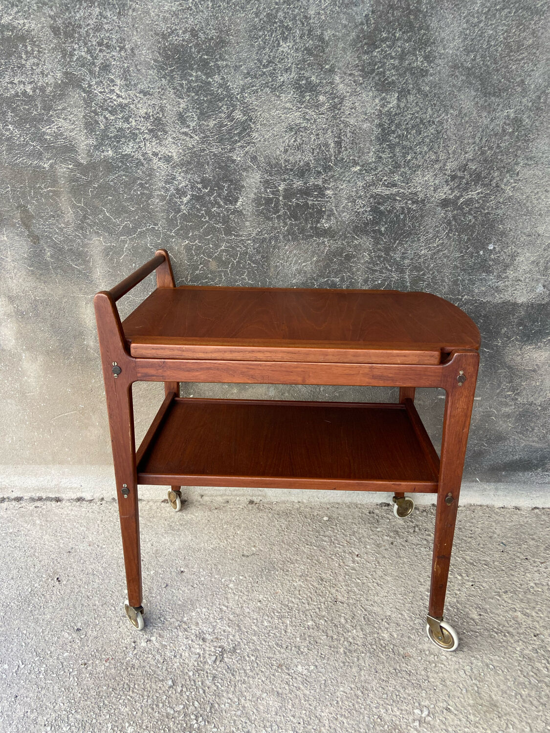 Teak kitchen trolley