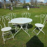 Garden lounge table and 4 chairs