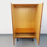 Vintage Scandinavian modernist wardrobe in teak and metal from the 1960s.